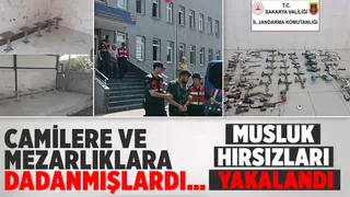 Camilerin musluklarını çalıyorlardı, jandarma paketledi