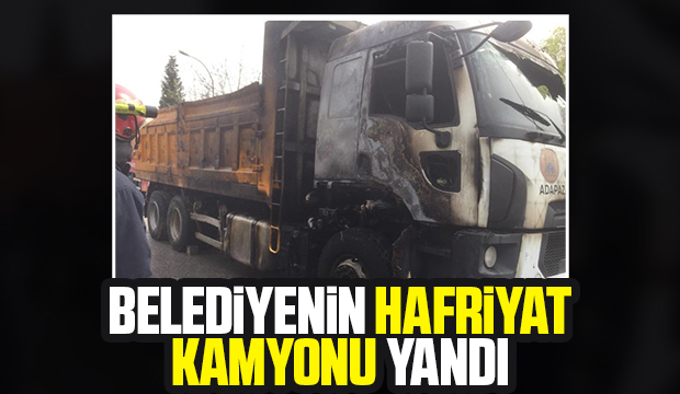 Camili'de kamyon yandı
