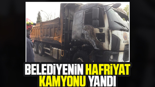 Camili'de kamyon yandı