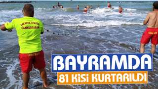 Cankurtaranlar bayramda 81 kişiyi kurtardı