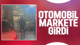 Çark Caddesi'nde otomobil markete girdi