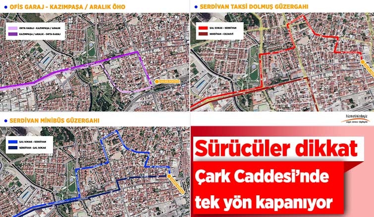 Çark Caddesi tek yönlü kapanıyor