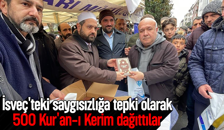 Çark'ta 500 Kur'an-ı Kerim dağıttılar