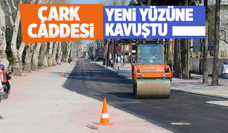 Çark'ta kaldırım, yürüyüş yolu ve asfalt tamam