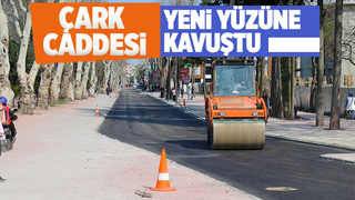 Çark'ta kaldırım, yürüyüş yolu ve asfalt tamam