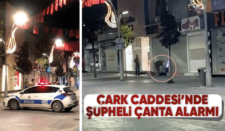 Çark'ta şüpheli çanta polisi alarma geçirdi