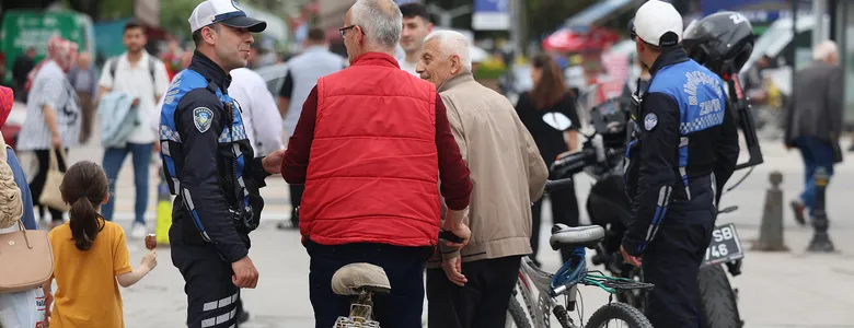 Çark’ta ve Uzunçarşı’da motosiklet ve bisiklet denetimi
