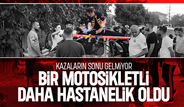 Çarpıştığı otomobilin tavanının üzerine düştü