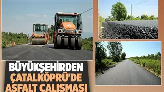 Çatalköprü yolu asfaltlandı