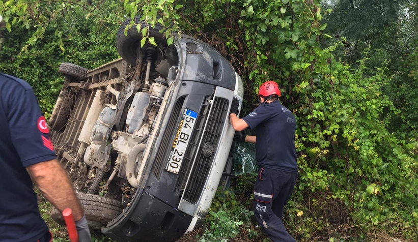 Çatalköy'de korkutan kaza: 1 yaralı