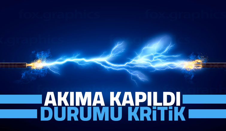 Çatıda akıma kapıldı