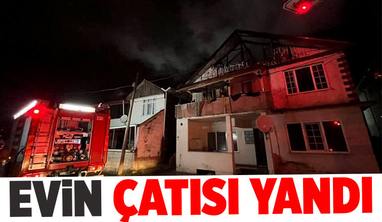 Çatıda çıkan yangın paniğe neden oldu