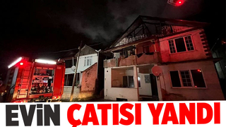 Çatıda çıkan yangın paniğe neden oldu