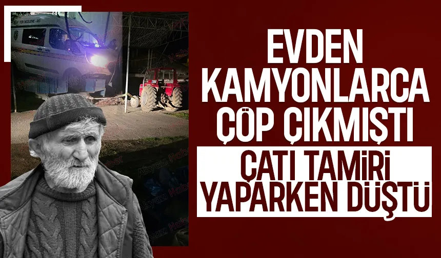 Çatıdan düşen yaşlı adam ağır yaralandı