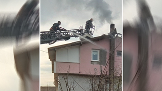 Çatıya sıçramadan itfaiye yetişti