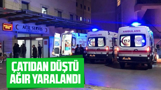 Çatıyı tamir ederken aşağı düştü