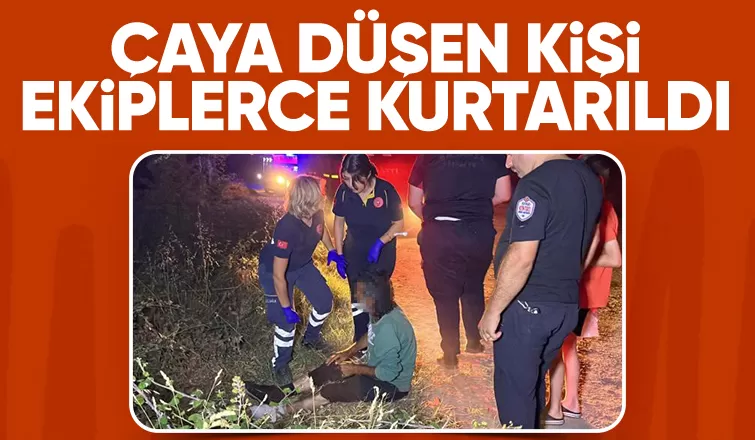 Çaya düştü