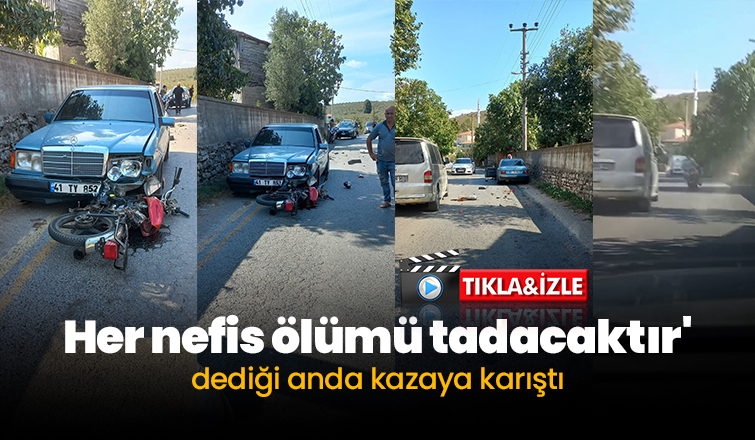 Cenaze konvoyunda kaza; O anları böyle kaydetti