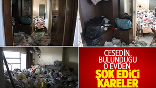 Cesedin bulunduğu o evden bir kamyon çöp çıktı