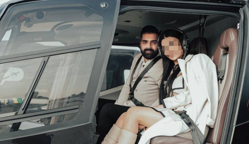 Çete lideri evlilik teklifine helikopterle gitti