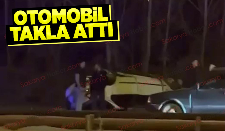 Çevre yolunda kaza: Takla attı