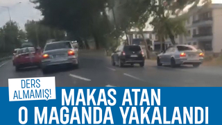 Çevre yolunda otomobil ile makas atan maganda yakalandı