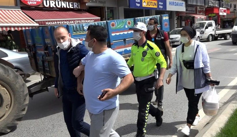 Ceza yiyen karı-koca polise bağırarak, bela okudu