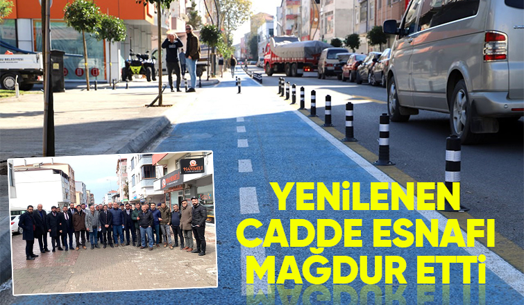 Çift yönlü bisiklet yolu esnafı mağdur etti