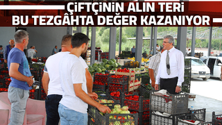 Çiftçi bu merkezde ürününü aracısız tüketiciye ulaştırıyor