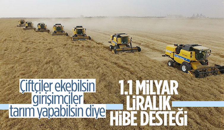 Çiftçi ve girişimciye 1.1 milyar lira hibe