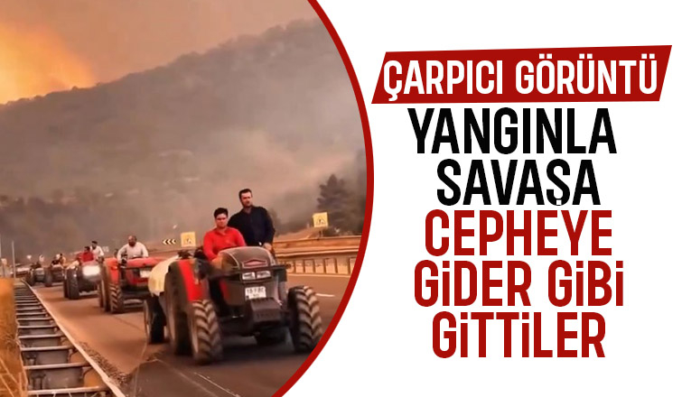 Çiftçiler alevlerle mücadele için yangın bölgesine akın ediyor