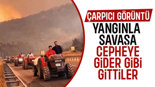 Çiftçiler alevlerle mücadele için yangın bölgesine akın ediyor