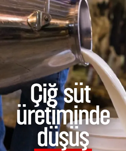 Çiğ süt üretiminde düşüş