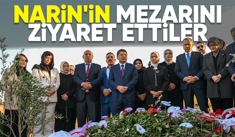 Çiğdem Erdoğan ve bakanlar Narin'in mezarını ziyaret etti