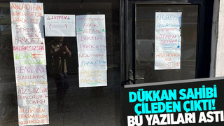 Çileden çıkan dükkan sahibi sürücüleri böyle uyardı