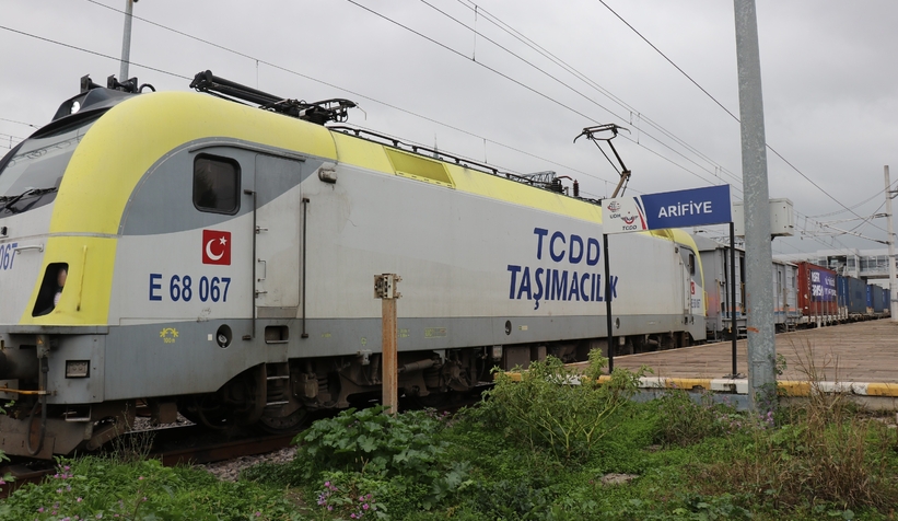 Çin'e giden tren Sakarya'da böyle görüntülendi
