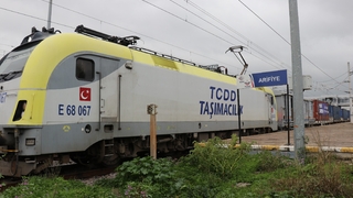 Çin'e giden tren Sakarya'da böyle görüntülendi