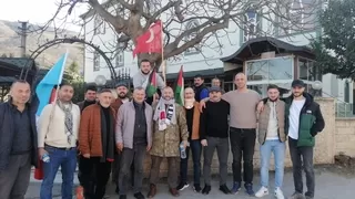 Çin zulmüne ve İsrail terörüne tepki için yürüyorlar