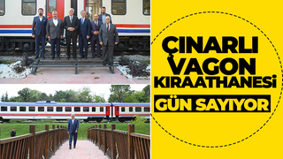 Çınarlı Vagon Kıraathanesi'ne son rütuşlar yapılıyor