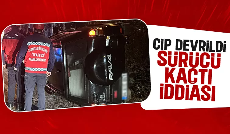 Cip devrildi ekipler sürücüyü aradı