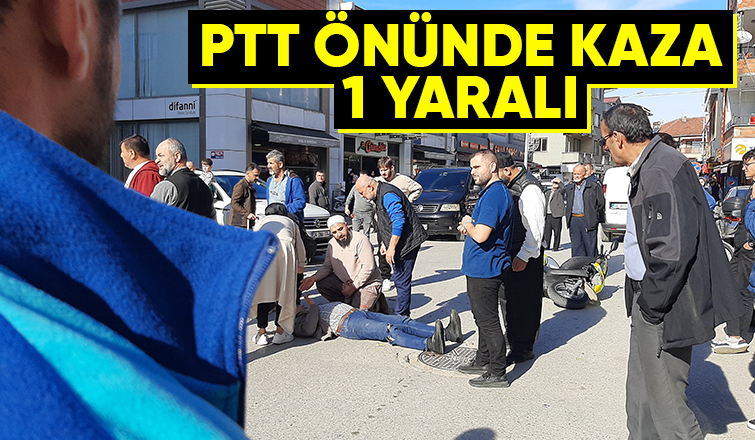 Cip ile çarpışan motosiklet sürücüsü yaralandı
