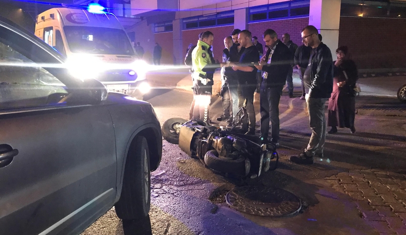 Cip ile çarpışan motosikletli yaralandı