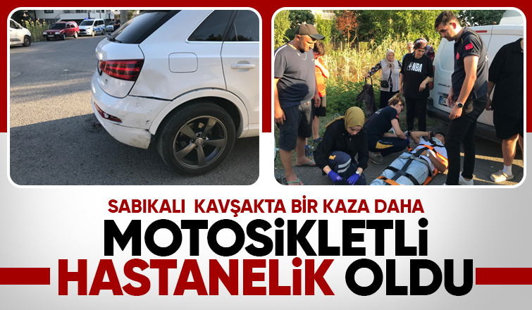 Cip ile çarpışan motosikletli yaralandı