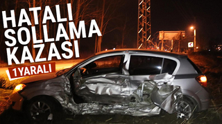 Cip ile otomobil çarpıştı: 1 yaralı