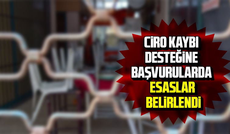 Ciro kaybı desteğine başvurularda esaslar belirlendi
