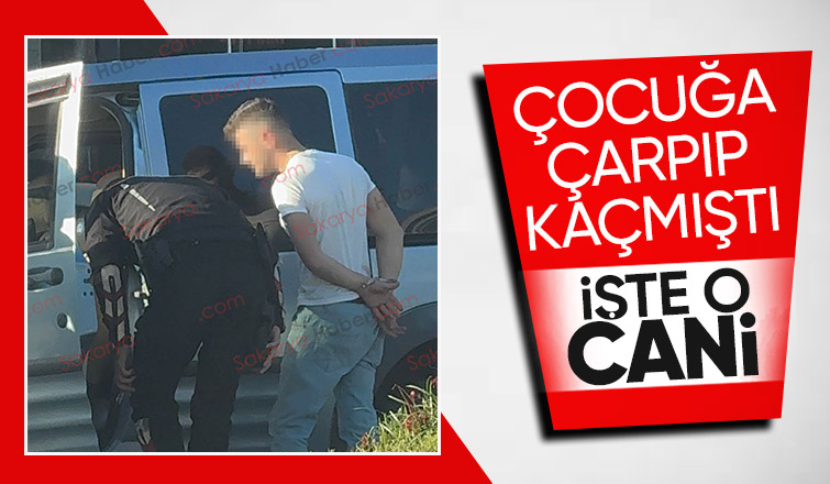Çocuğa çarpıp kaçan cani yakalanıp kelepçelendi