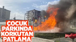 Çocuk parkında patlama