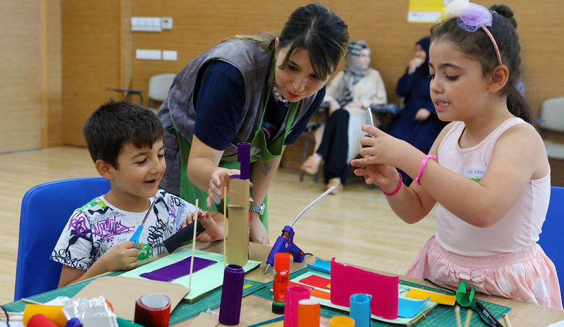 Çocuklar hayallerindeki şehri maketlerle inşa etti