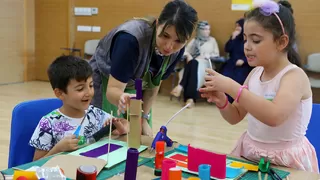 Çocuklar hayallerindeki şehri maketlerle inşa etti