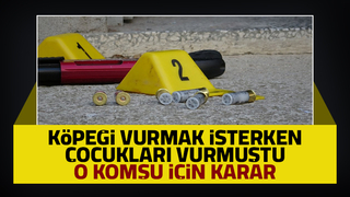 Çocukları kazara vuran komşu için karar çıktı